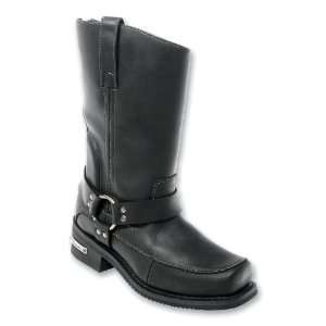 Milwaukee Motorcycle Clothing Company Mens Deluxe Harness Boots (Black 