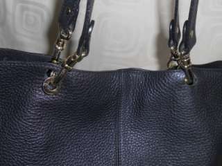 Brooks Brothers Large Soft Pebbled Leather Tote Handbag  