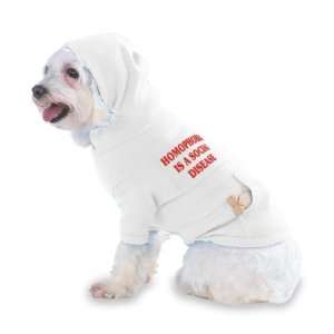   DISEASE Hooded (Hoody) T Shirt with pocket for your Dog or Cat SMALL