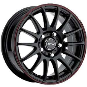 MSR 68 17x7 Black Red Wheel / Rim 5x4.5 with a 35mm Offset and a 72.64 