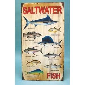  Saltwater Fish Printed Sign