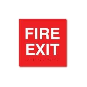  ADA Compliant Fire Exit Sign   6x6