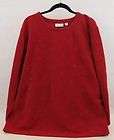 DENIM & CO. ALL OVER FLORAL EMBROIDERED FLEECE APPLE RED TUNIC 2X NEW 