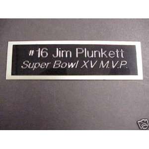   Jim Plunkett Engraved Super Bowl XV MVP Name Plate