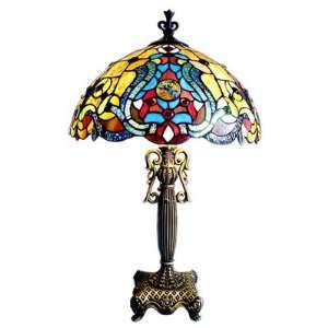  Tiffany Style Victorian Table Lamp with 53 Cabochons