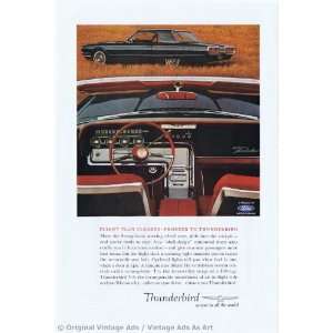  1963 Ford Thunderbird Black Field Vintage Ad Everything 