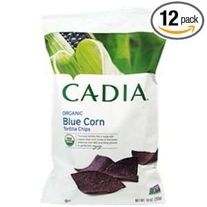 Cadia Organic Blue Corn Tortilla Chips, 10 Ounce (Pack of 12)  