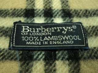 BURBERRYS OF LONDON LAMBSWOOL BURBERRY NOVA CHECK CAMEL LONG WRAP 