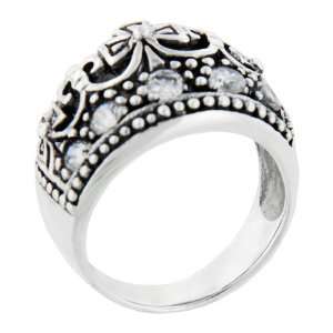  Round Cut Cz Royal Tiara Right Hand Ring Pugster Jewelry