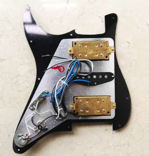 EDEN HSH Prewired Tortoise Strat Pickguard Assembly 5 Way Switch 