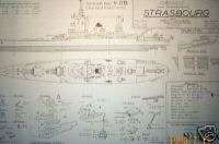 STRASBOURG cruiser ship boat model boat plans  