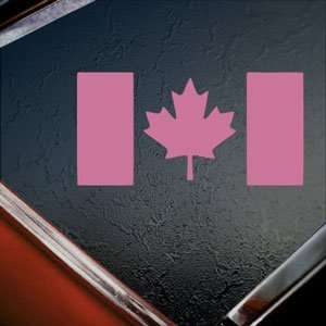  Canada Flag Canadia Pink Decal Maple Leaf Drapeau Pink 