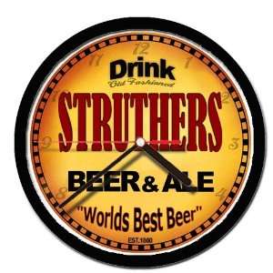  STRUTHERS beer and ale cerveza wall clock 