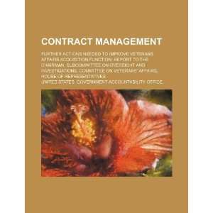  Contract management further actions needed to improve 