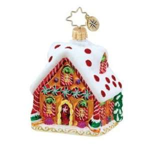  RADKO TASTY TUDOR GEM Candy House Glass Ornament