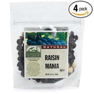 Woodstock Farms Raisin Mania, 8.5 Ounce Bags (Pack of 4)  