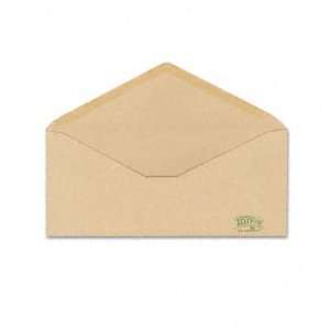  Envirotech Recycled Envelope, V Flap, #10, Natural Brown 