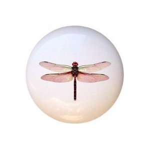  Dragonflies Barrier Reef Red Dragonfly Drawer Pull Knob 