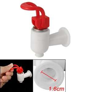   Red White Plastic Push Type Water Dispenser Tap