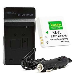   NB6L Rechargeable 1400mAh Battery +Charger For Canon