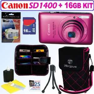  Canon PowerShot SD1400IS 14.1 MP Digital Camera (Pink 