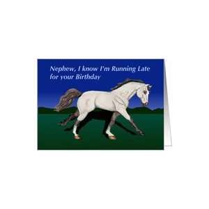  Cantering Connemara Pony Nephew Belated Birthday Card Card 