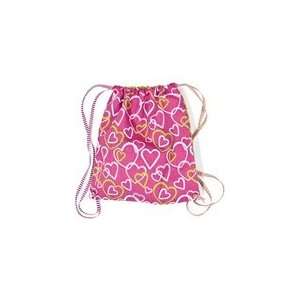  Kooky Pink Hearts Canvas rucksack by littlemissmatched 