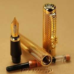 JINHAO DELUXE GOLDEN DRAGON (CARVED/EDGED) FOUNTAIN PEN  