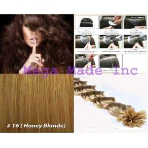 New 25 Strands Deep Wave Curly Pre Bonded U Nail Tip Fusion Remy Human 