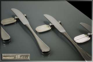 1930s CHRISTOFLE ART DECO Knife Rests LUC LANEL NORMANDIE Ocean Liner 