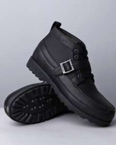 Cadillac Footwear Boots Raphael Black Mid Top Men Shoes  