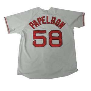  Jonathan Papelbon Boston Red Sox Autographed White Replica 