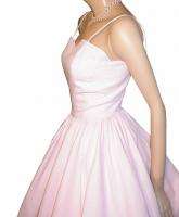 Vtg 50s Pink PAT PREMO Full Skirt PETAL Hem Dress XS  