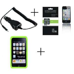 Green Clear Gel Soft Skin Case + PREMIUM LCD Screen Protector w/small 