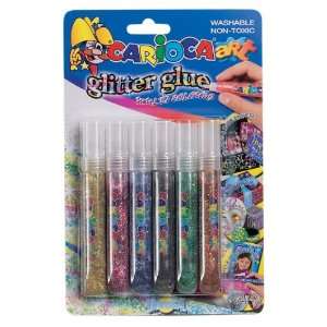  Carioca Glitter Glue Pens (Set of 6 Mystery Colors) Toys 