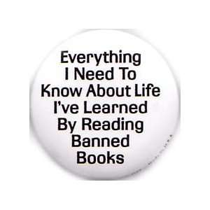   Reading Banned Books PINBACK BUTTON 1.25 Pin / Badge 