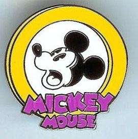OH MICKEY SERIES RETRO MOUSE YELLOW BORDER Disney PIN  