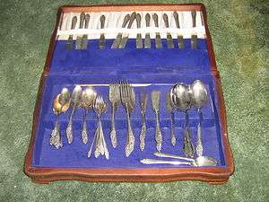   OR OLDER SILVERWARE PIECES ABOUT 89 OF THEM [ EVENING STAR ] PLUS BOX