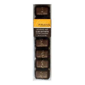 Frans Chocolates Smoked Salt Caramels in Milk Chocolate   7 piece box 