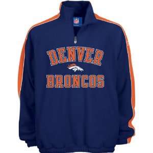  Denver Broncos Navy/Orange Stelter 1/4 Zip Fleece Jacket 