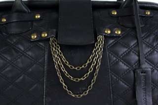 Big Aqua Madonna Quilted Leather Huge Stam Bag Purse  