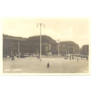   Vintage Railroad Postcard Hauptbahnhof   Train Station Leipzig Germany