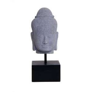  CompoClay Stone Buddha Head, Grey Stone Finish