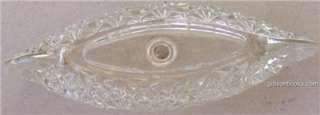 Daisy and Button Clear Glass Canoe Shaped Candle Holder  