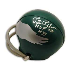  Pete Pihos Autographed Philadelphia Eagles Throwback Mini 