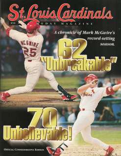 ST LOUIS CARDINALS GAMEDAY MAGAZINE OFFICIAL COMMEMERATIVE EDITION 