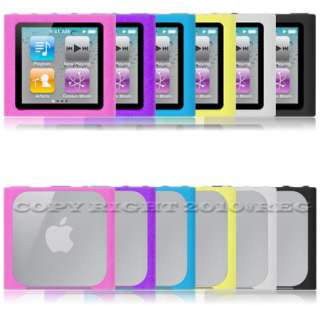   SILICONE CASE COVER WALL HOME CHARGER ADAPTER FOR IPOD NANO 6TH GEN