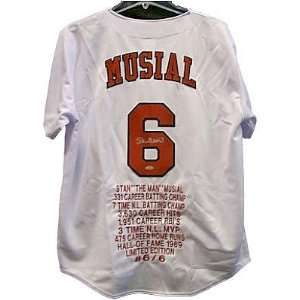  Stan Musial Autographed St. Louis Cardinals Statistics 