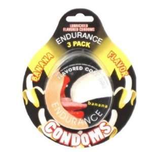  Banana Endurance Condoms 3 pack, From Hott Products 