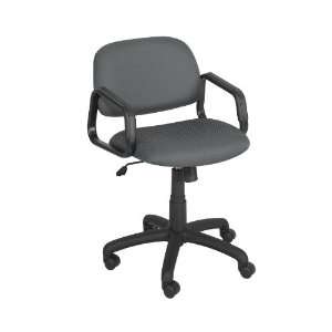  Cava® Mid Back Swivel/Tilt Chair, Black Frame, Charcoal 